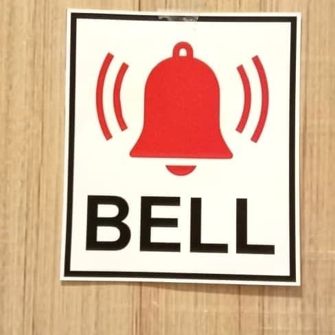 

SIGN RAMBU TANDA BELL / BEL STICKER PETUNJUK SAFETY LABEL K3 UKURAN 5x5