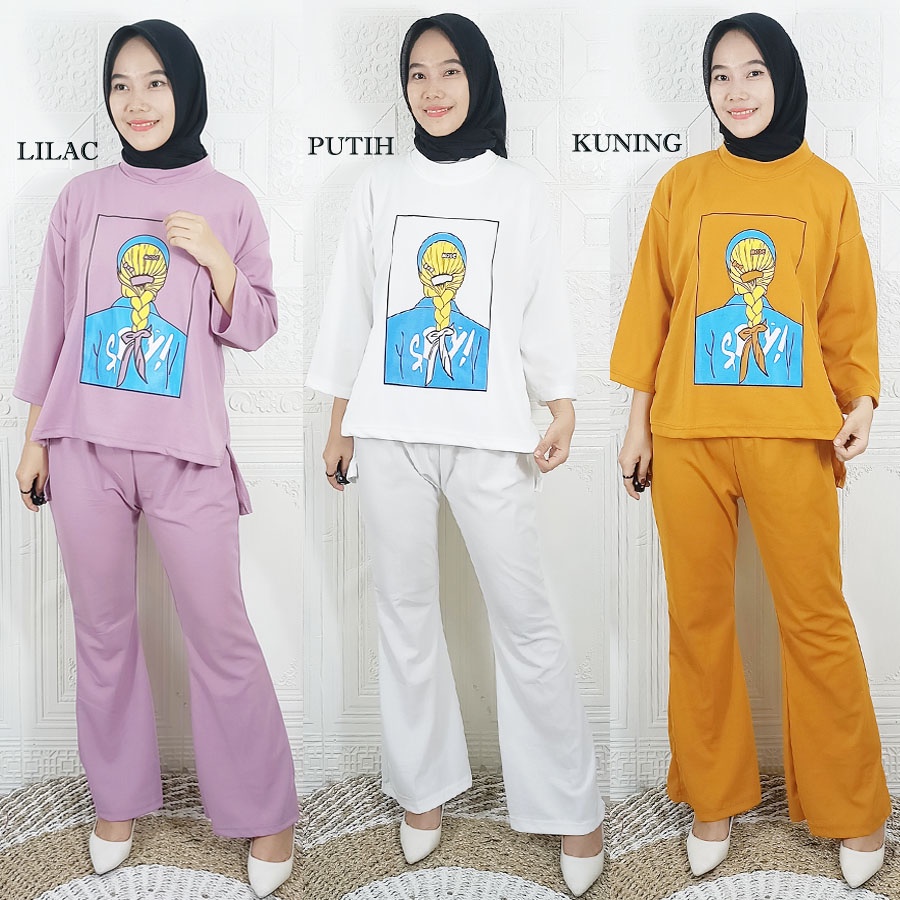 SETELAN KEPANG VIRAL JUMBO ATASAN OVERSIZE DAN CELANA PANJANG ZUBRAY WANITA CANTIK GL FASHION