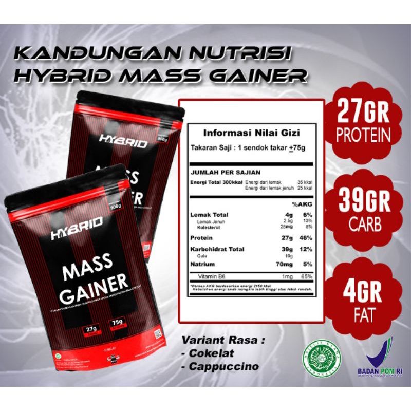 Jual Gainer Hybrid 2Lbs | Shopee Indonesia