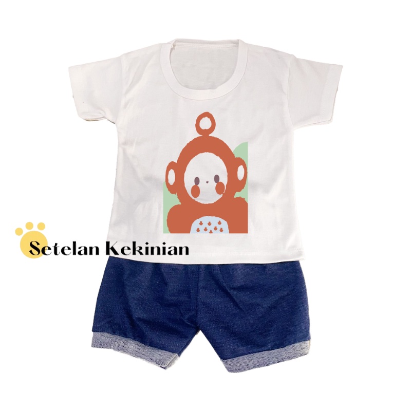 [BEAR] Setelan Anak Laki Laki 0-12bulan Bear Lucu Kekinian Set Baby Newborn Kado Akikah