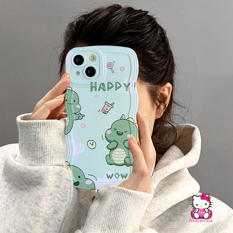 Soft Case TPU Motif Kartun Dinosaurus Untuk Oppo A54 A12 A57 A55 A95 A15 A1K A15s A7 A53 A16 A16s A74 A5s A76 A96 A16E A9 A5 A3s Reno 5 8 7n A52 F9N Case Pelindung Earphone Bluetooth Airpod