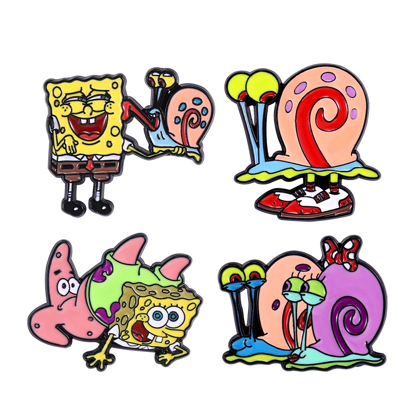 Bros Pin Desain Anime SpongeBob SquarePants Untuk Aksesoris Pakaian