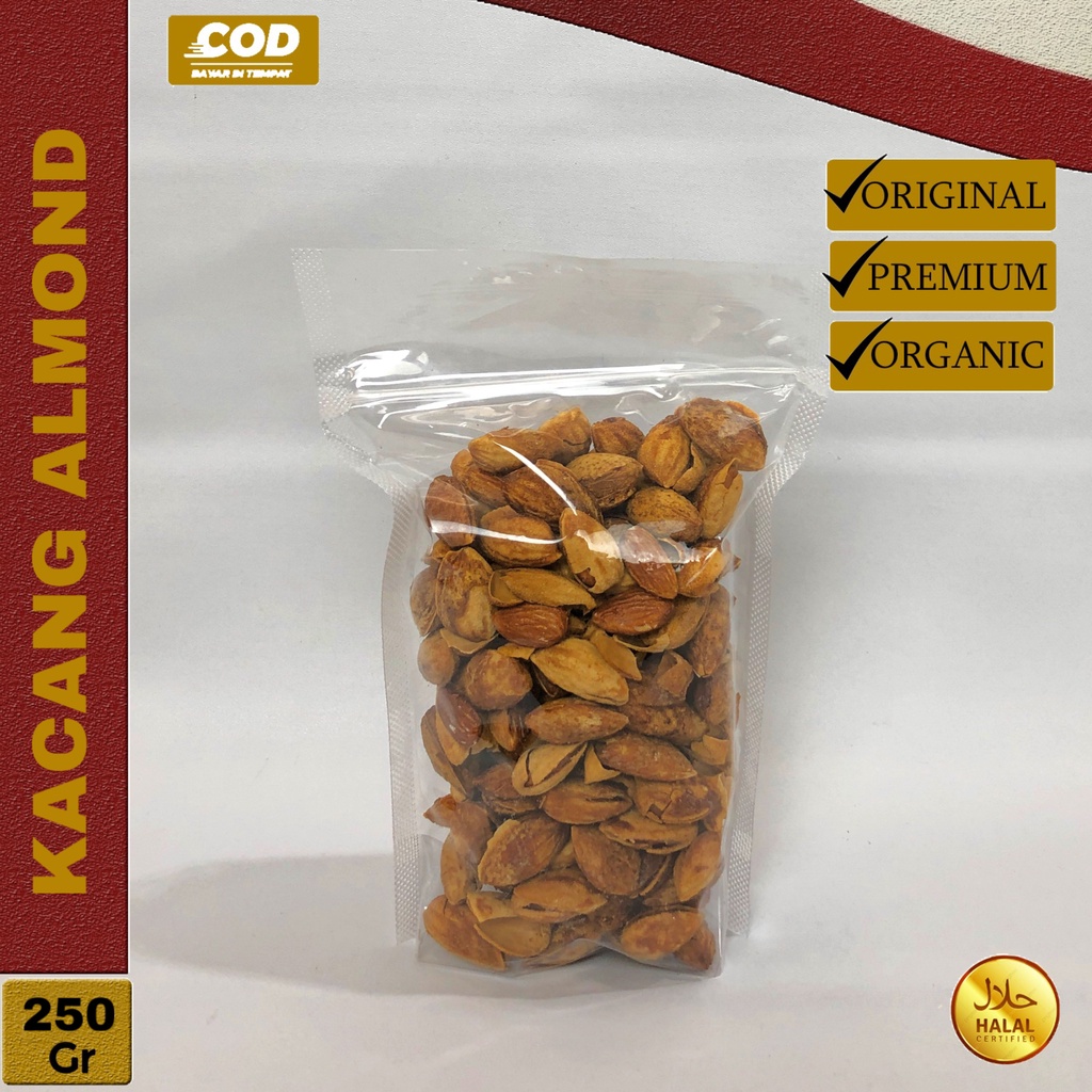 

Kacang ALMOND Roasted Milk flavour In Shell 250 Gram Pouch / Kacang Cangkang Arab Rasa Susu / Kacang Kulit Almond Panggang / Toko Kurma Maryam