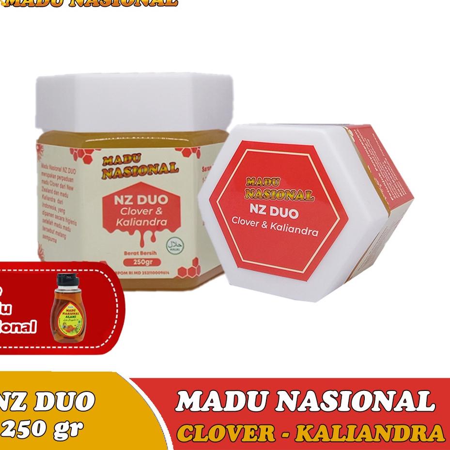 

codeG1s6R--Madu Nasional NZ Duo Clover Kaliandra 250gr Extra Propolis Polen