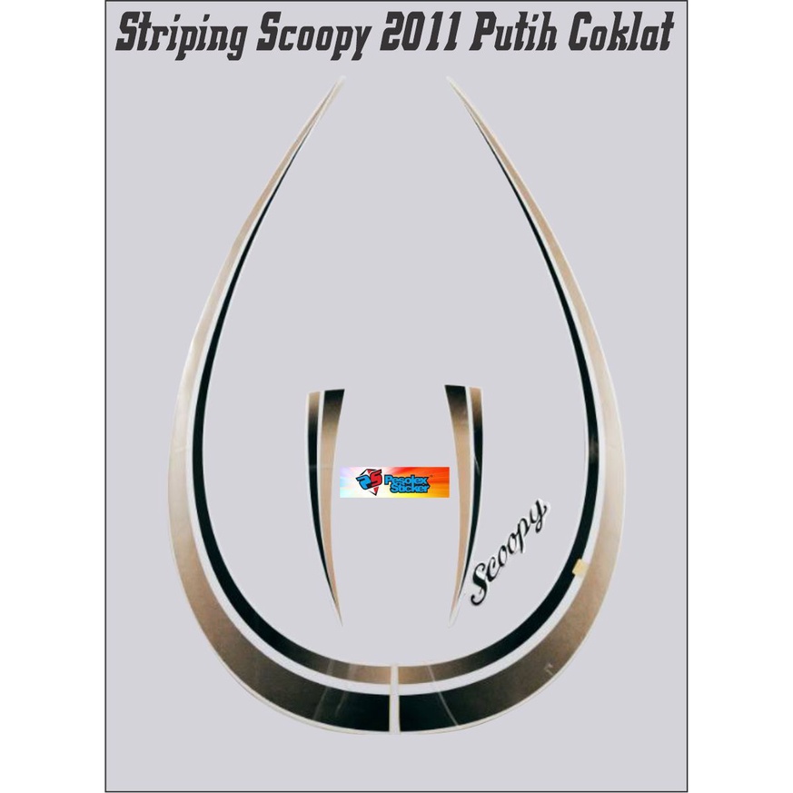 Sticker Stiker Striping Lis Body Motor Scoopy 2011