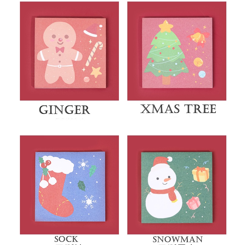 [ORGM] *Natal* ANEKA Alat Tulis Stationery Sticky Note ISOLASI Seri Natal Xmas Motif GINGER Santa Snowman