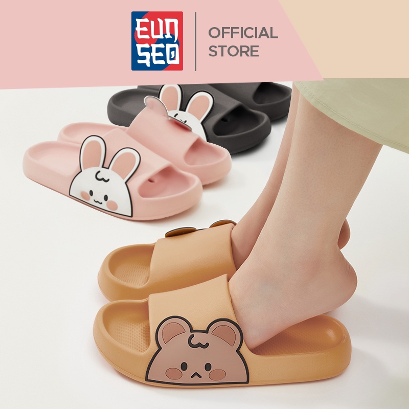 EUNSEO Sandal Wanita Fashion Korea Motif Jelly Outdoor Bear Anti Slip Tidak Licin Premium