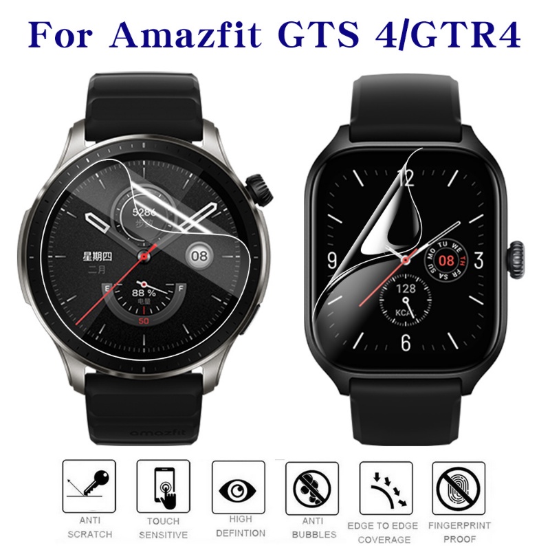 Pelindung Layar Smartwatch Bahan TPU Hydrogel Anti Gores Untuk Amazfit GTR 4 / GTS 4