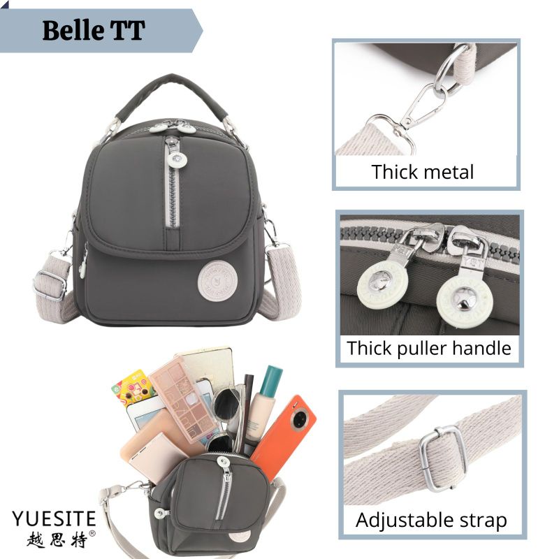 Tas wanita 3fungsi Yuesite Belle tenteng selempang ransel import