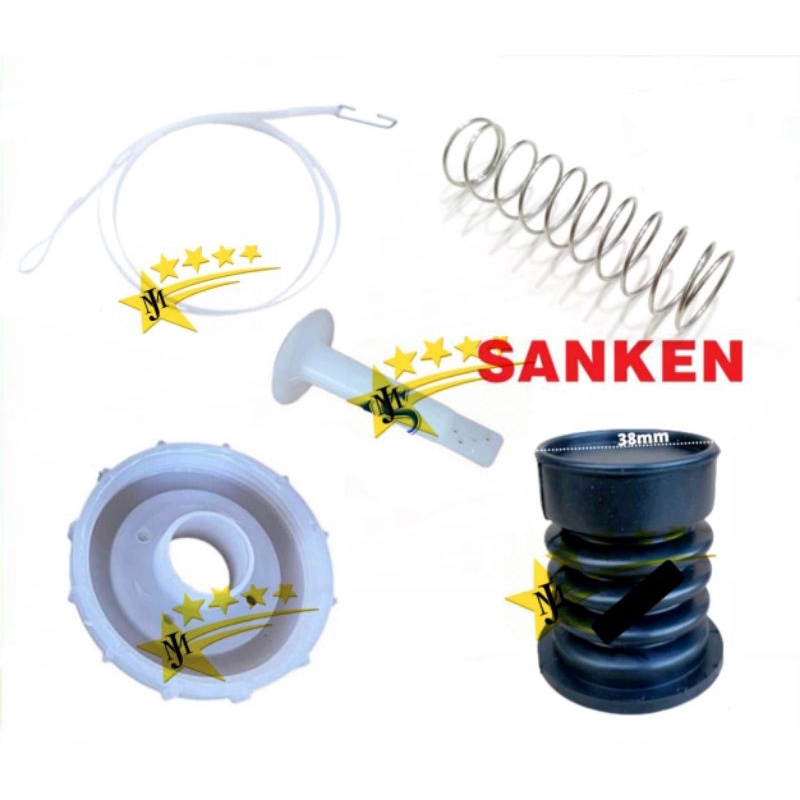 Seal karet + Tutup Pembuangan Mesin Cuci Sanken 2 Tabung Original