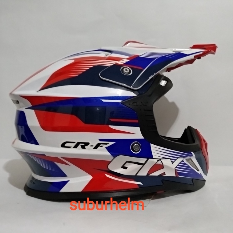 HELM  GIX  CROSS  CR - F   WHITE  RED  BLUE  SNI  ORI