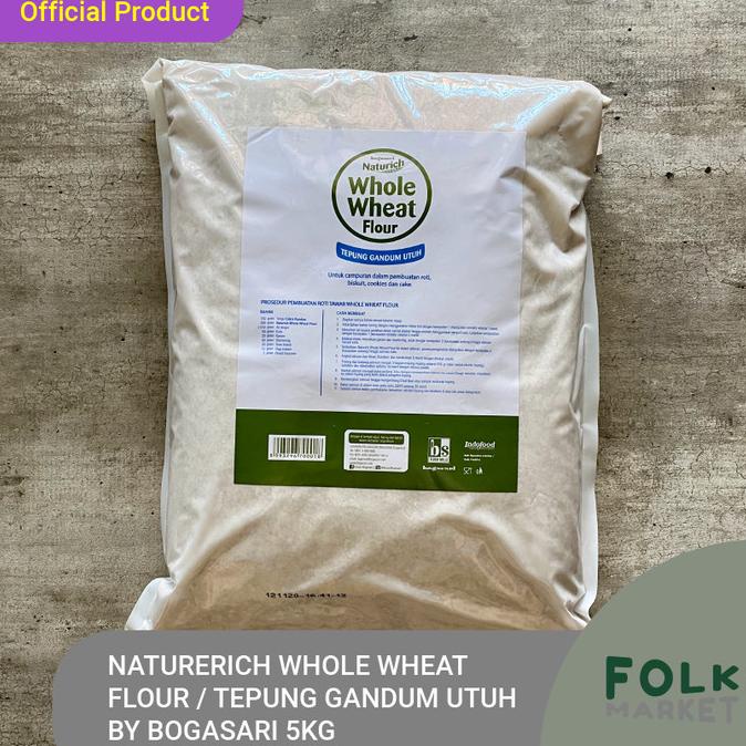 

[COD] Naturerich Whole Wheat Flour / Tepung Gandum Utuh by Bogasari 5KG [COD]
