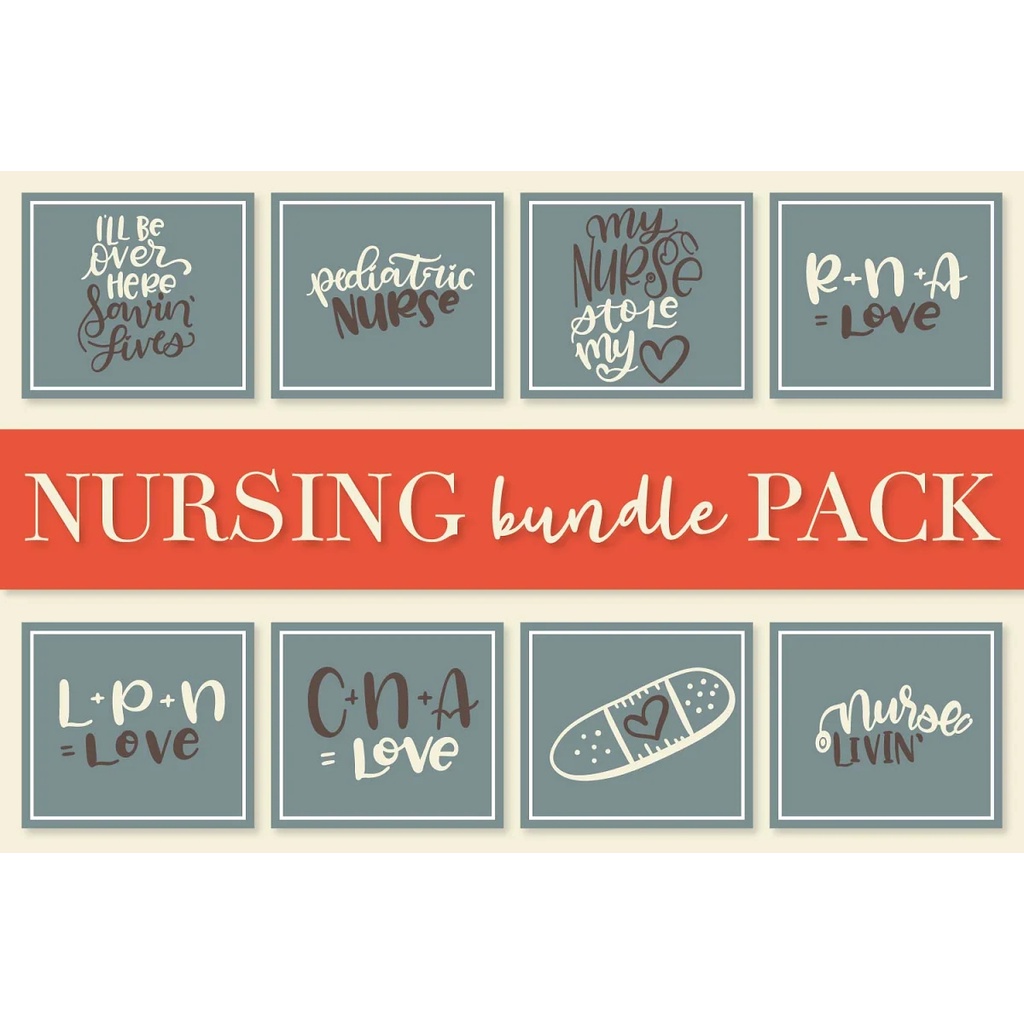 Nurse Bundle Hand Lettered Designs