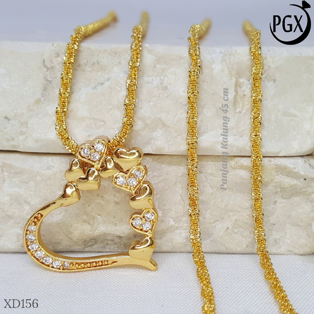 PGX Kalung Wanita Xuping Aksesoris Fashion Perhiasan Lapis Emas XD156