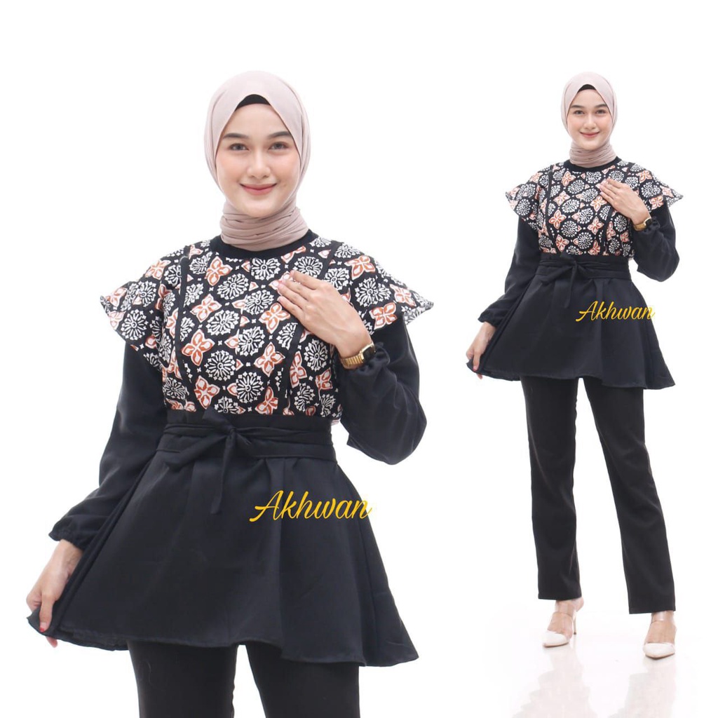 Batik Couple Modern Baju Batik Wanita Modern M L XL XXL Atasan Batik Kerja Wanita Blouse Batik Kantor Seragam Batik Modern