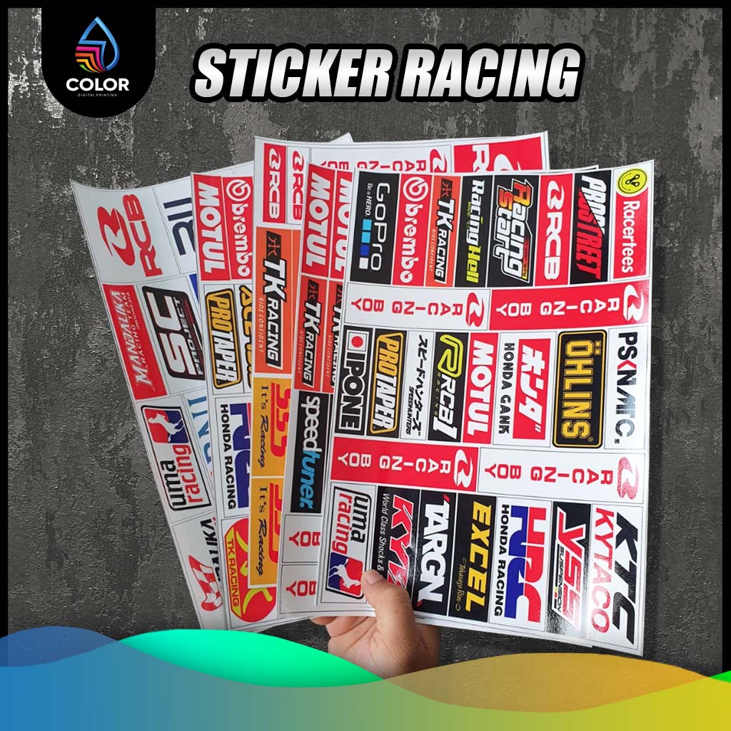 Stiker Pack Racing / Stiker Motor Otomotif / Sticker Racing Pack