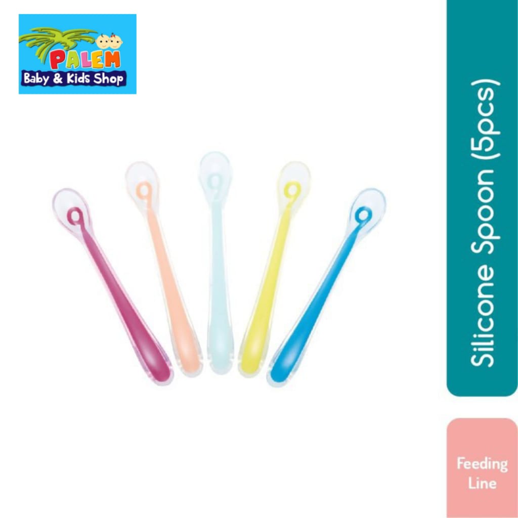 BABYMOOV - Silicon Spoon (5pcs) - Sendok makan bayi / Sendok Bayi Mpasi