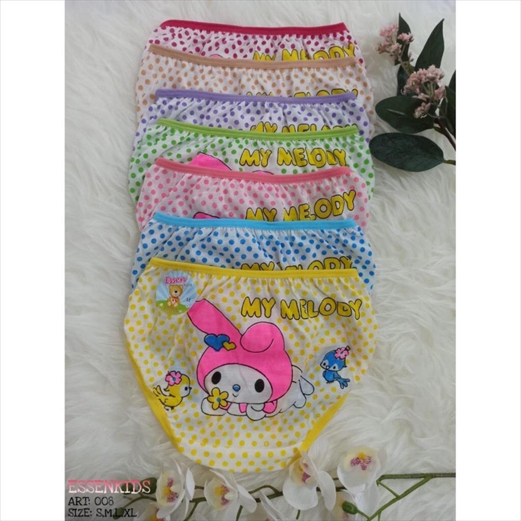 MJS 875 - Celana Dalam Anak Perempuan ESSEN KIDS CD List Combi Underware Dalaman Anak Bayi Balita Murah Eceran