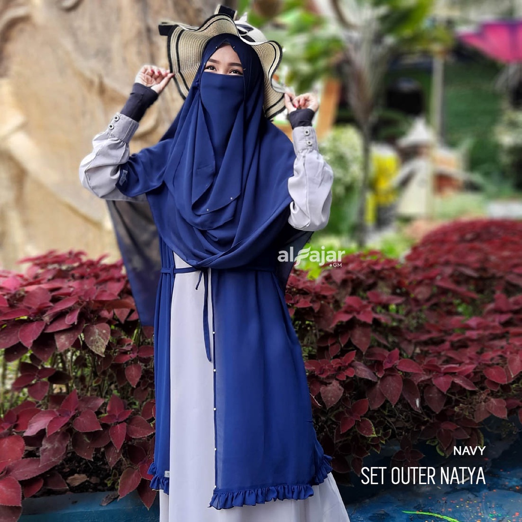 Set Outer Natya Ceruty Syar'i free cadar by Alfajar