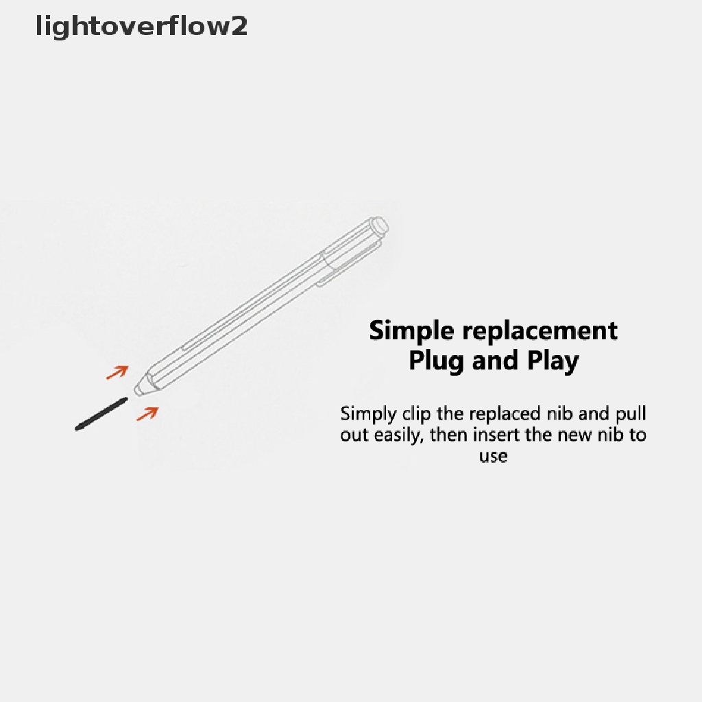 (lightoverflow2) Pena Stylus Nib 2H Pengganti Untuk Microsoft Surface (ID)