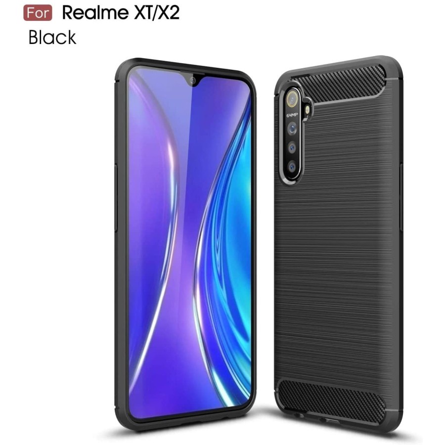 CASE SLIM FIT CARBON IPAKY REALME XT SOFTCASE - GA