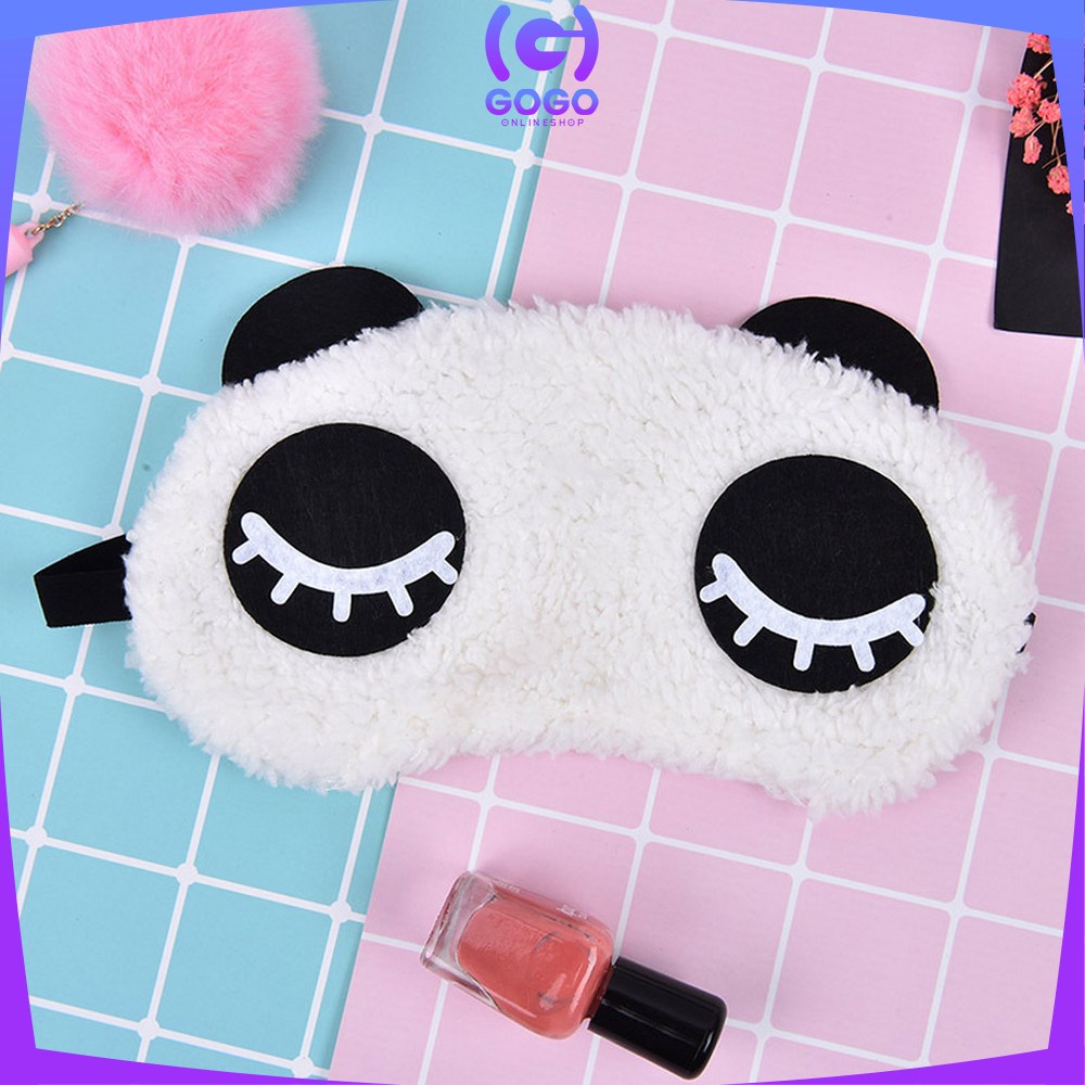 GOGO-C480 Penutup Mata Tidur Motif Panda / Penutup Mata Ekspresi / Masker Tidur Karakter Sleeping Eye Panda