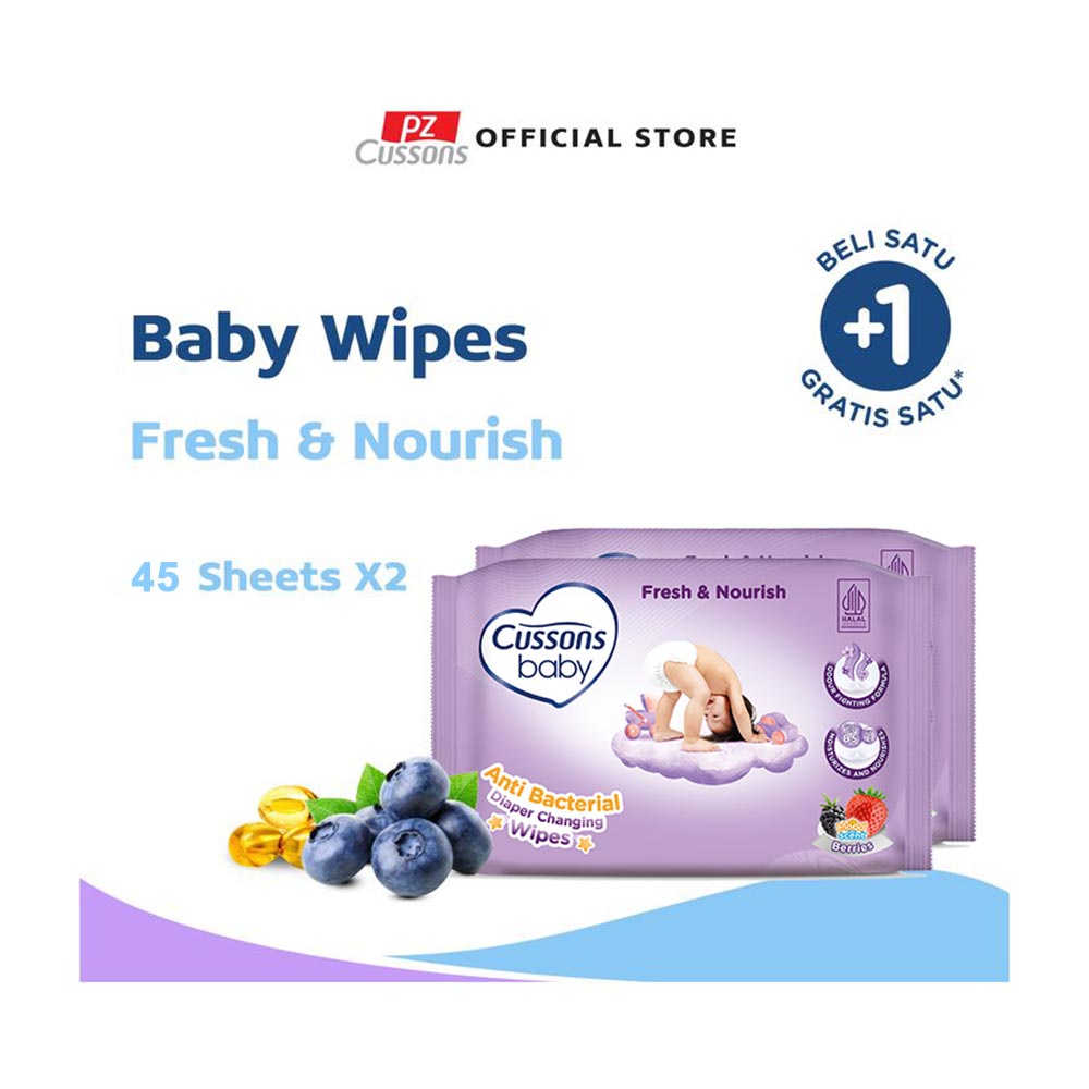 Willsen Cussons Baby Wipes Tisu Basah 45s - Buy 1 Get 1