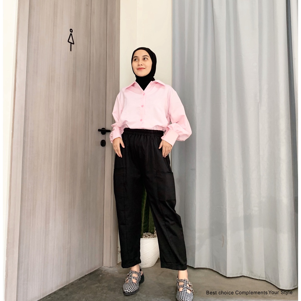 Lyca Top Blouse Atasan Wanita Basic Polos  By Mahyra