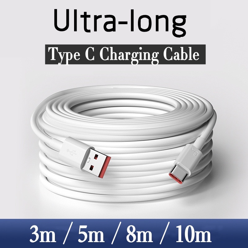 Kabel Charger Tipe C Panjang 3m / 5m / 8m / 10m Untuk Handphone Samsung