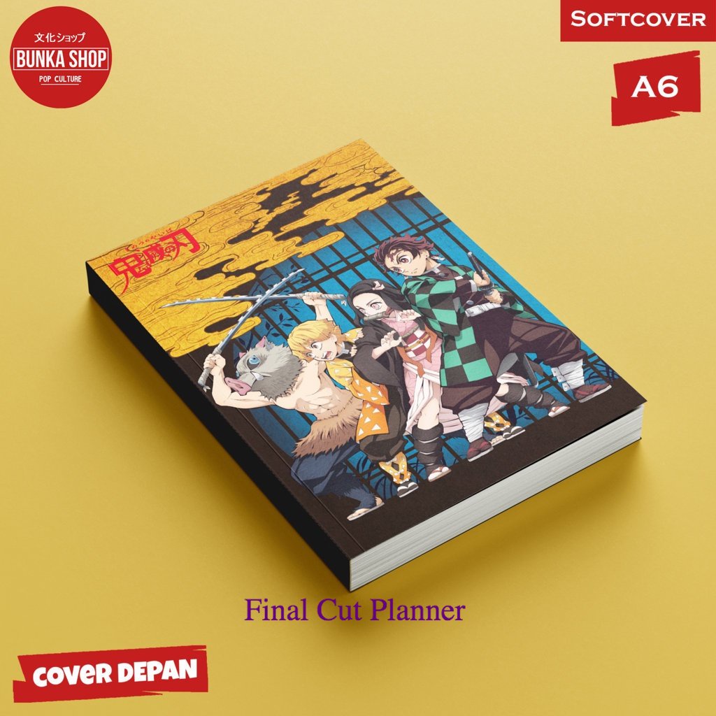 

Pocket Note Kimetsu No Yaiba 3 Softcover A6 Buku Tulis CAtatan Notes Agenda planner Jurnal