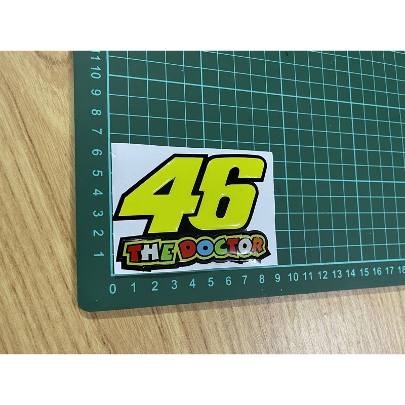 STIKER TIMBUL ROSSI VR 46 9cm x 6cm