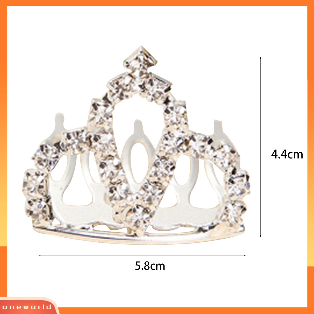 |Onewo Dress Mini Lengan Pendek Untuk Wanita| Jepit Rambut Bentuk Mahkota Tiara Princess Aksen Berlian Imitasi Untuk Anak Perempuan