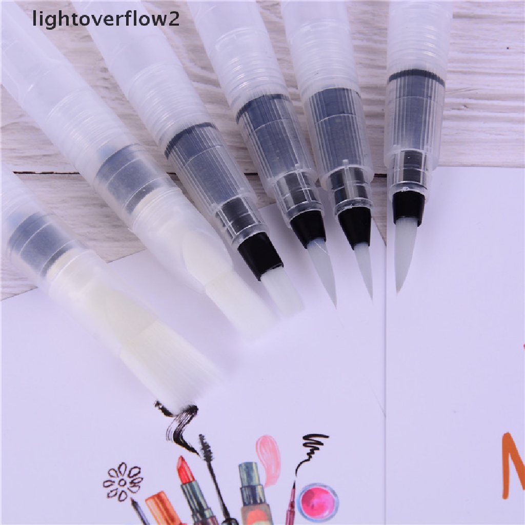 (lightoverflow2) 6pcs / Set Spidol Warna Cat Air Dapat Diisi Ulang Untuk Menggambar (ID)