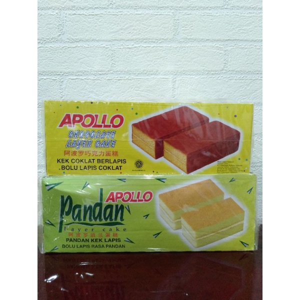 

Apollo cake coklat & pandan