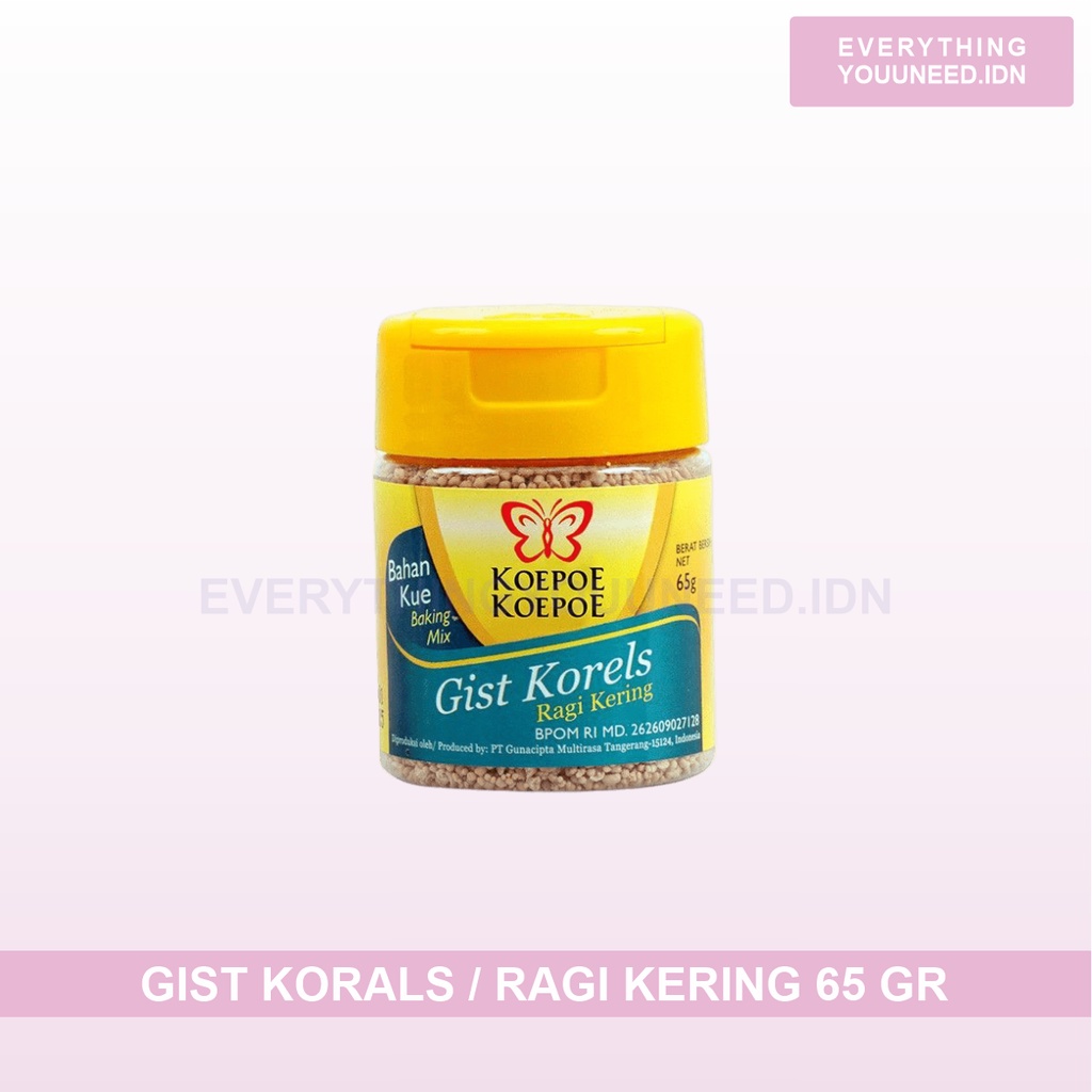 

Gist Korals / Ragi Kering 65 Gr Koepoe Koepoe