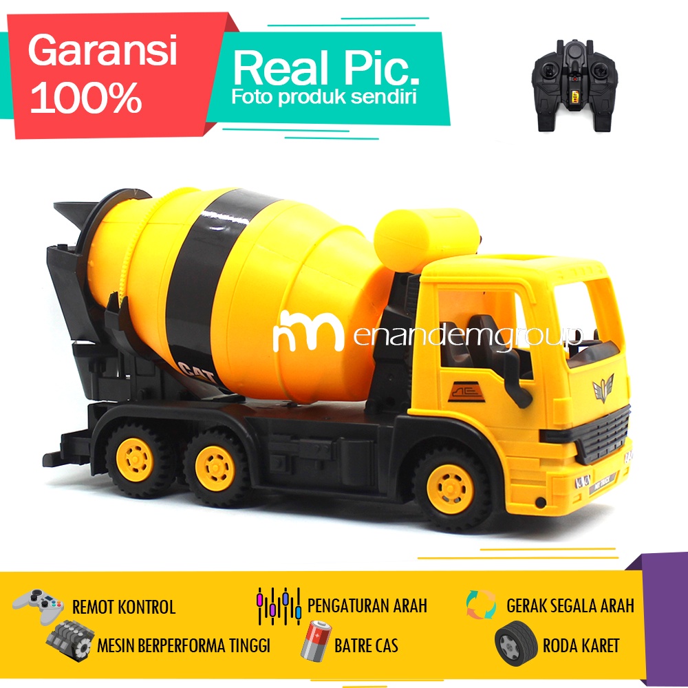 Mainan Mobil Remot Kontrol RC Truk Molen Semen Berputar Ukuran Besar