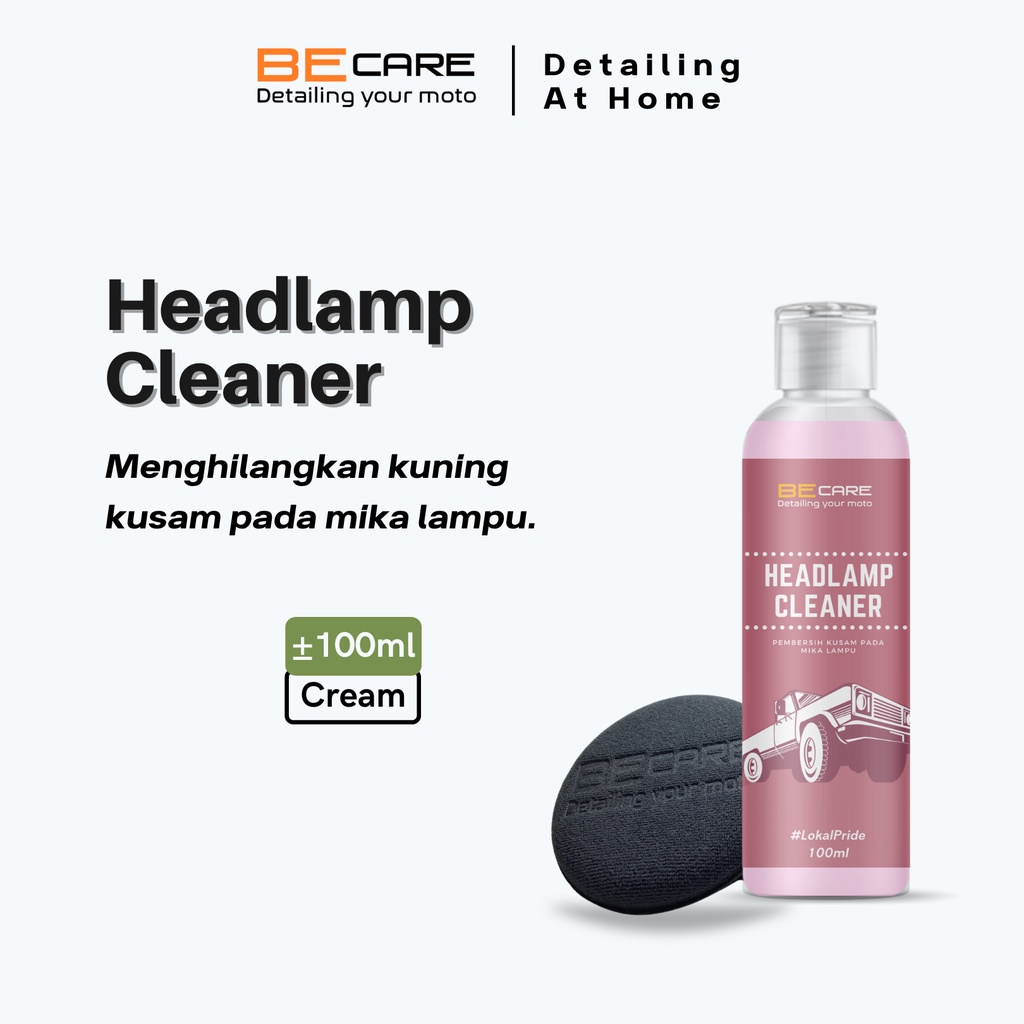 Headlamp Cleaner Pembersih Pengkilap Penghilang Kuning Kusam Mika Kaca Lampu Mobil