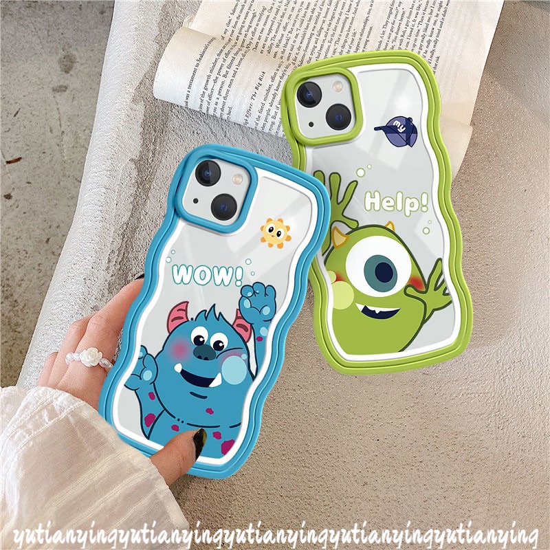 Case Kartun Lucu OPPO A17 A15 A15 A7 A5s A55 A95 A54 A74 A16 A12 A57 A76 A53 A16K A96 A15s F9 A16E A9 A5 A16s A3s A12E A52 A17K A72 A32 Monster University Wavy Edge Soft Back Cover