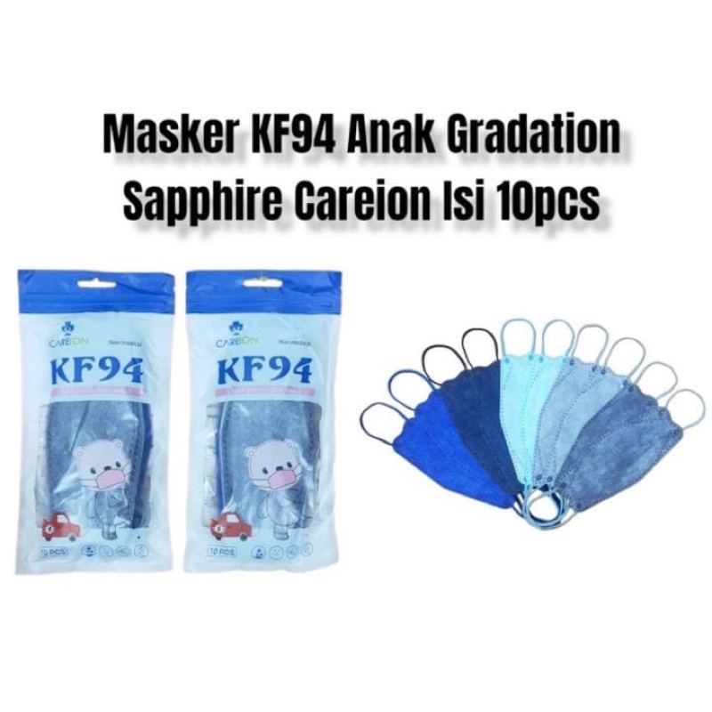 MASKER Kf 94 Careion Anak Gradation Warna 4ply  Mix Isi 10pcs