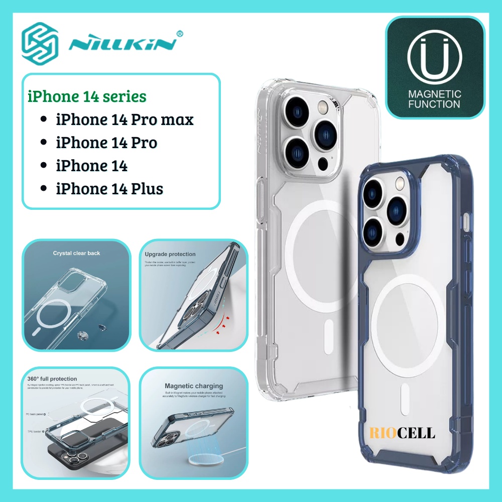 NILLKIN Nature TPu Magnetic Case iPhone 14 Series 2 tone Case
