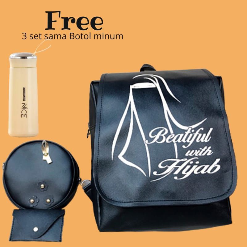 TASMURAH30 TAS RANSEL BEATIFUL SINGLE  MUSLIMAH / TAS BACKPACK FASHION