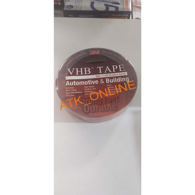 

Double Tape 3M VHB size 24mm 450cm 1 INCH Lem Dobel Perekat Automotive USA ORIGINAL