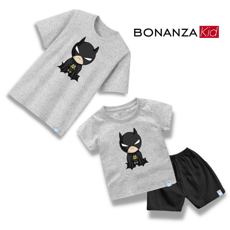 Baju kaos Setelan Batman Untuk Bayi dan Anak Usia 1-9 Tahun Bahan Katun Combed 30s