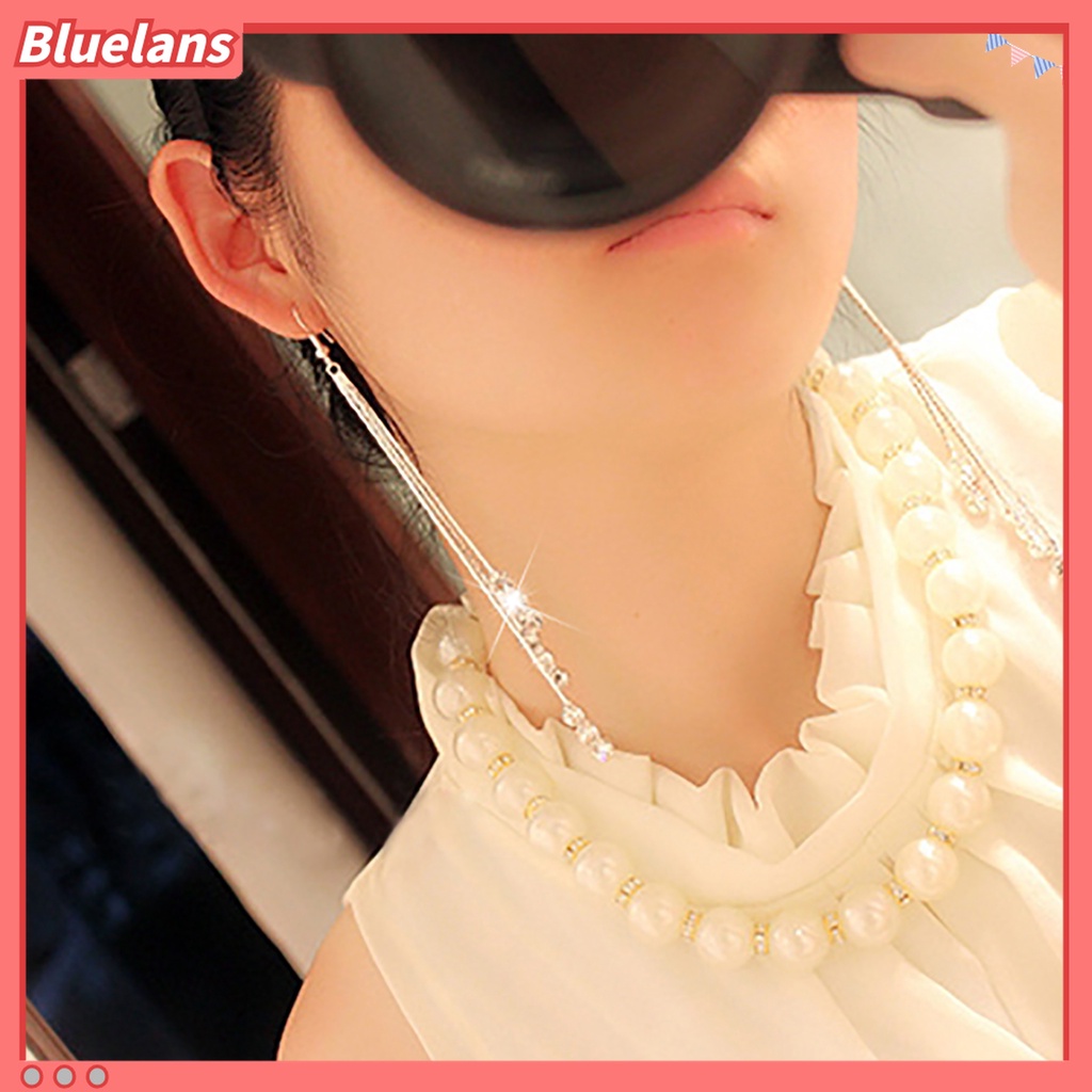 Anting Berlian Imitasi Bahan Alloy Tahan Tarnish Gaya Elegan Untuk Wanita