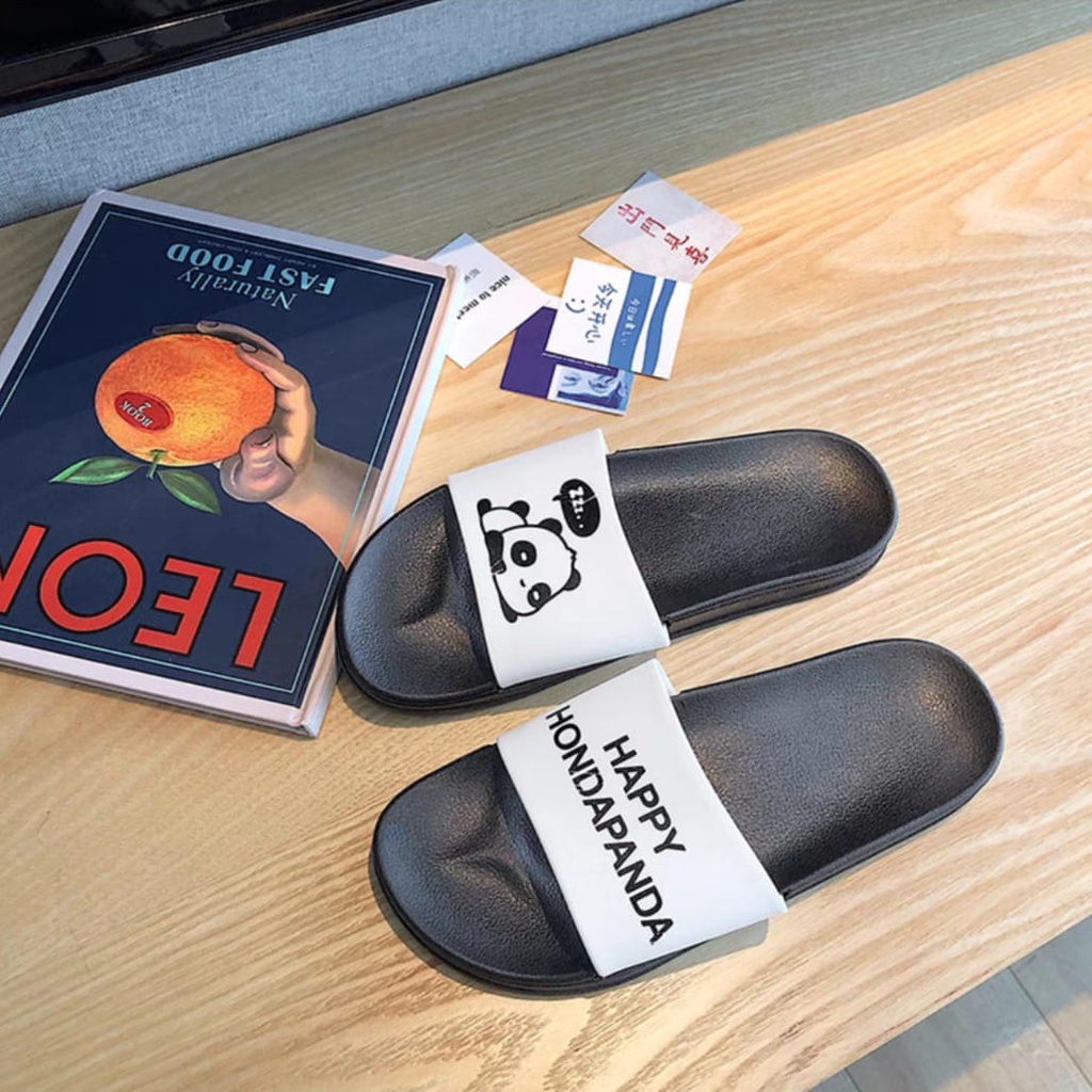 Sandal slop Cute Happy hondapanda / sandal kokop wanita