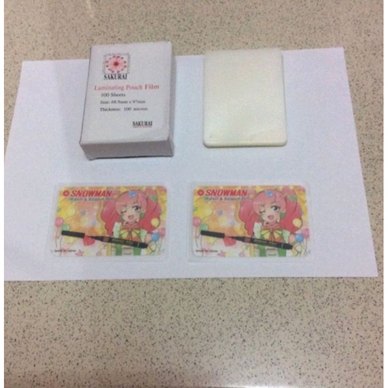 

Plastik Laminating Ukuran KTP SAKURAI (10 Lembar) 100 Micron