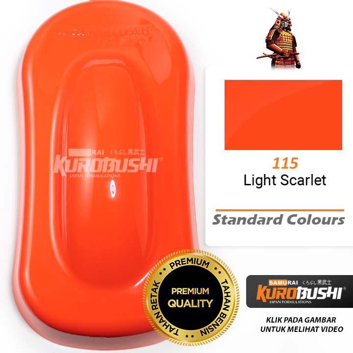 Standard Colours Samurai Paint Kurobushi Cat Semprot Pilox Pilok 115 LIGHT SCARLET / Orange Red (400ml)