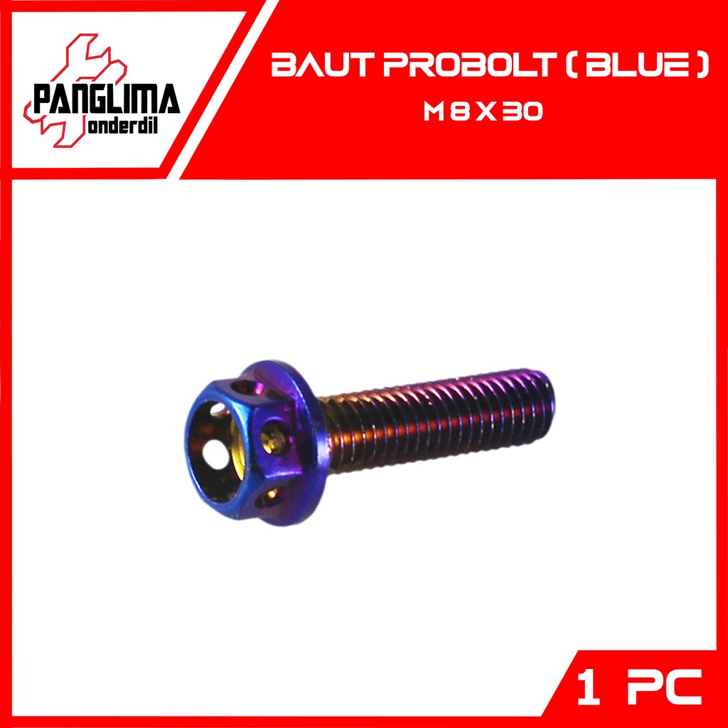 Baut Probolt M8x30-8x30-8 x 30-Drat 12 x 30-12x30 Biru-Blue Baud-Bolt Pro Blot