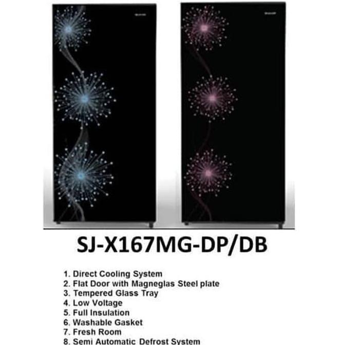 Sharp Sj-X167Mg-Dp/Db Kulkas 1 Pintu Sjx167Mg