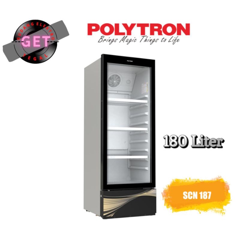 SHOWCASE POLYTRON 3 RAK ~ SCN 187 | LEMARI PENDINGIN/DISPLAY COOLER (KOTA TEGAL)